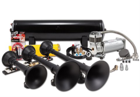 Kleinn Automotive Accessories Horns HK9-SLIMLINE Horn, ProBlaster complete black triple train horn system w/ 730 and 3-gallon slimline tank