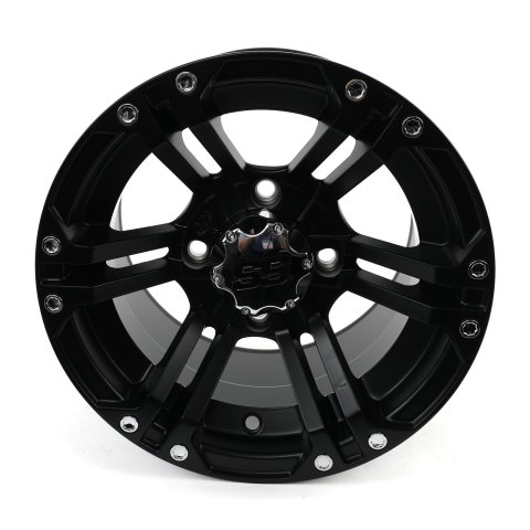 ITP SS212 Black Alloy Wheels 12x7 Wheel, SS212, Aluminum, Matte Black, 12 in. x 7.0 in., 4 x 110mm Bolt Circle, 5.00 in. Backspace, Each thumbnail 5