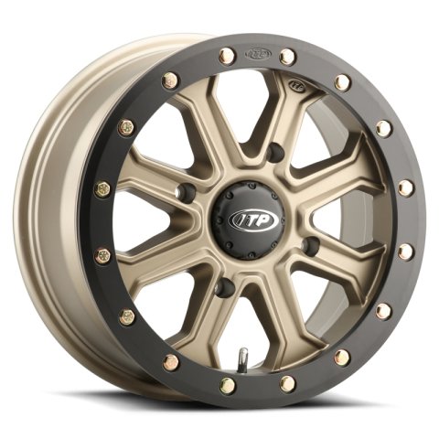 ITP Inertia Bronze Beadlock Wheels with Black Rings 14x7 Itp Wheel 14" X 7" 4/156 (5+2) thumbnail 2