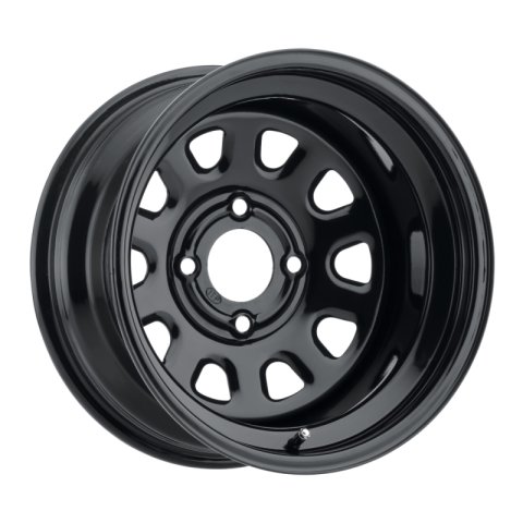 ITP Delta Steel Black Wheels 14x7 Wheel, Delta, Steel, Gloss Black, 14 in. x 7.00 in., 4 x 156mm Bolt Circle, 4.00 in. Backspacing, Each thumbnail 2