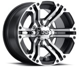 ITP SS212 Black Machined Alloy Wheels 14x6 Wheel, SS212, Aluminum, Machined, Accents, 14 in. x 6.0 in., 4 x 110mm Bolt Circle, 4.00 in. Backspace, Each thumbnail 2