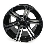 ITP SS212 Black Machined Alloy Wheels 14x8 Wheel, SS212, Aluminum, Machined, Accents, 14 in. x 8.0 in., 4 x 110mm Bolt Circle, 5.00 in. Backspace, Each thumbnail 3