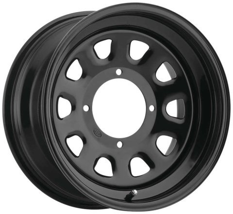 ITP Delta Steel Black Wheels 14x7 Wheel, Delta, Steel, Gloss Black, 14 in. x 7.00 in., 4 x 137mm Bolt Circle, 4.00 in. Backspacing, Each thumbnail 2