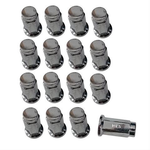 ITP Lug Nuts ALUG16BX Nuts, Flange Seat, 12mm x 1.25 RH Thread Size, Steel, Chrome, Set of 16 thumbnail 1