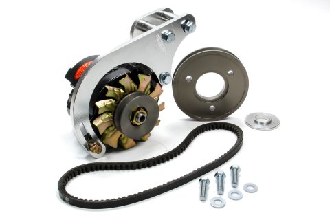 Powermaster Drag Race Alternator Kits 8-898 Alternator, Internal Regulator, 100 Amp, Low Mount, Black, Chevy, Small Block, V8, Kit thumbnail 6