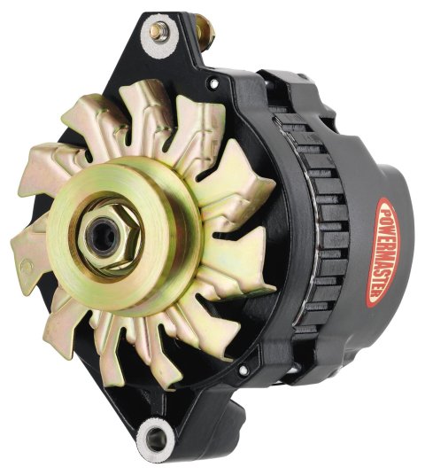 Powermaster Street Alternators 578021 Alternator, Black, 140 Amp, 12v, GM CS130, V-Belt Pulley, Center Offset, Each thumbnail 6