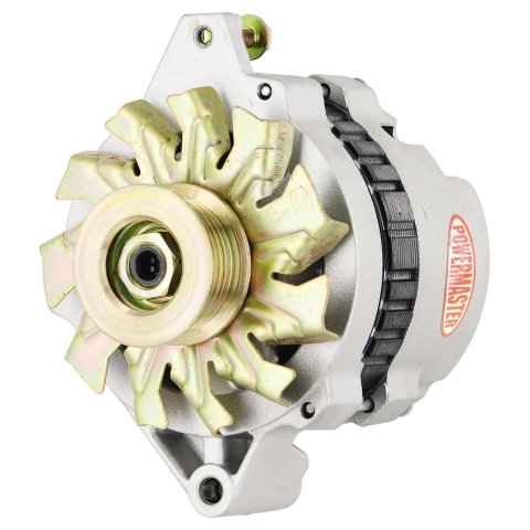 Powermaster Race Alternators 478026 Alternator, Internal Regulator, 140 Amp, 16V, Natural, Center Offset, Chevy, GMC, Oldsmobile, Pontiac, Each thumbnail 3