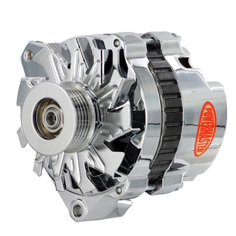 Powermaster Street Alternators 37861 Alternator, Internal Regulator, 140 Amp, Chrome Plated, Left Offset, Chevy, GMC, Pontiac, Each thumbnail 3