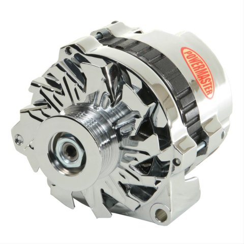 Powermaster Street Alternators 37861 Alternator, Internal Regulator, 140 Amp, Chrome Plated, Left Offset, Chevy, GMC, Pontiac, Each thumbnail 5