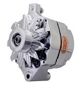 Powermaster Race Alternators 8-37100 Alternator, Internal Regulator, 100 Amp, Chrome Plated, Ford, Mercury, Jeep, Each thumbnail 1