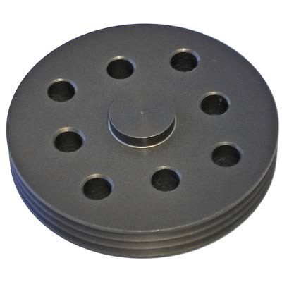 Powermaster Water Pump Pulleys 173 Pulleys, Drive Pulley For Alternator, 3.07 in. Diameter, 3-Groove Serpentine, 0.75 in. Shaft, Chevrolet Small Block, Circle Track, Each thumbnail 1