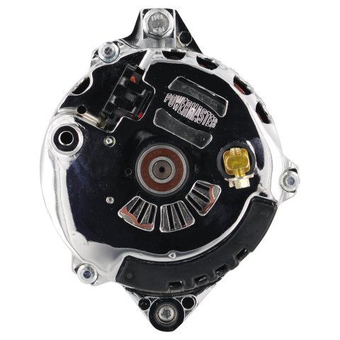 Powermaster Street Alternators 378011 Alternator, Chrome, 140 Amp, V-Belt Pulley, Center Offset, Oldsmobile, Pontiac, Each thumbnail 5