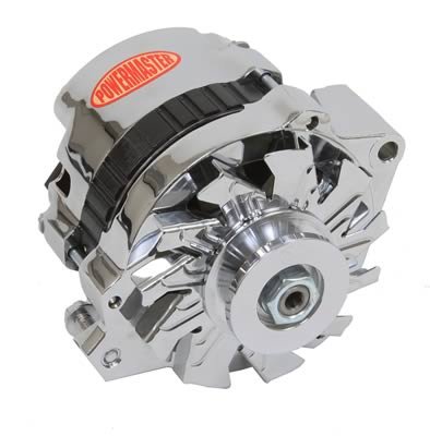 Powermaster Street Alternators 378011 Alternator, Chrome, 140 Amp, V-Belt Pulley, Center Offset, Oldsmobile, Pontiac, Each thumbnail 8
