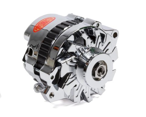 Powermaster Street Alternators 378011 Alternator, Chrome, 140 Amp, V-Belt Pulley, Center Offset, Oldsmobile, Pontiac, Each thumbnail 9