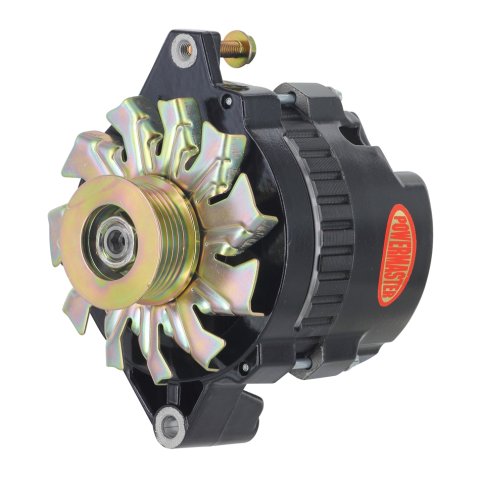 Powermaster Street Alternators 578026 Alternator, Alternator, GM CS130 Case Style, 16V, 140 amps, Satin Black, Serpentine Pulley, Each thumbnail 4