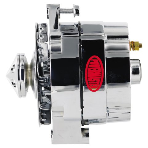 Powermaster Street Alternators 37294 Alternator, Internal Regulator, 150 Amp, Chrome Plated, Buick, Oldsmobile, Pontiac, Chevy, GMC, Each thumbnail 2