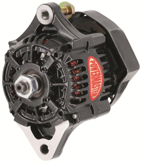 Powermaster Race Alternators 8166 Alternator; Racing Alternator; Mini Denso; 50 Amp.; One Wire; 16V thumbnail 2