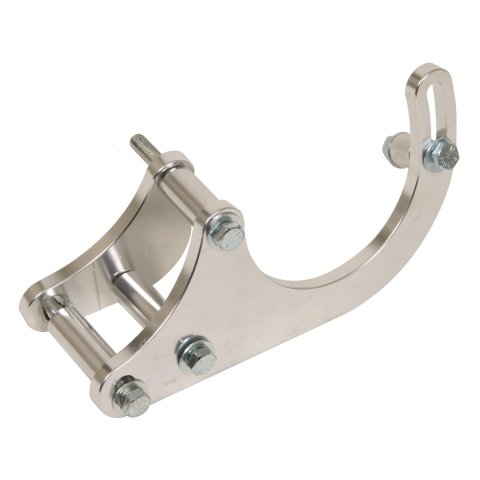 Powermaster Alternator Brackets 896 Bracket, Billet Aluminum, Polished, Upper and Lower Brackets, Chevy Small Block, Kit thumbnail 2