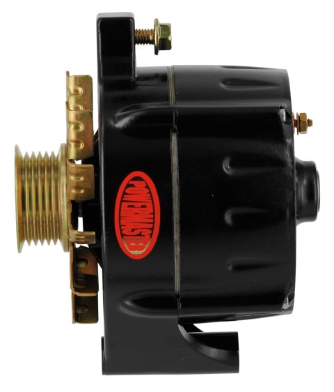 Powermaster Race Alternators 8-57100 Alternator, Internal Regulator, 100 Amp, Black, Ford, Mercury, Jeep, Each thumbnail 3