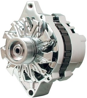 Powermaster Street Alternators for 1988-1990 CAPRICE, 1986-1993 CORVETTE - 37803 Alternator, Internal Regulator, 140 Amp, Chrome, Center Offset, Chevy, Oldsmobile, 3.8, 5.0, 5.7L, Each thumbnail 5