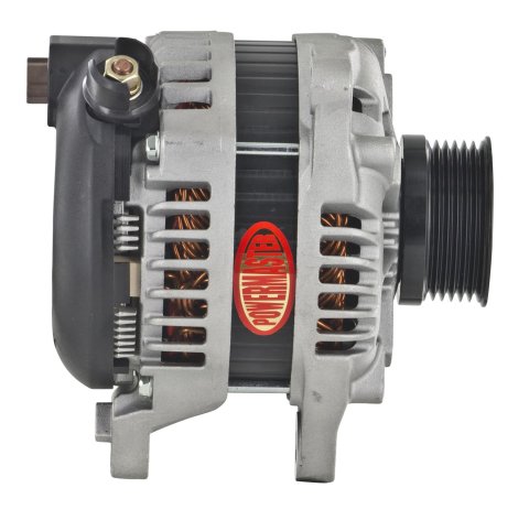 Powermaster High-Amp Alternators for 2011-2017 MUSTANG - 41625 Alternator, High-Amp, 245 amp, 12 V, Serpentine, Natural, Finish, Denso Case, Internal Regulator, Ford, Modular V8, Each thumbnail 3