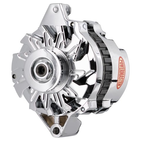 Powermaster Street Alternators 178021 Alternator, Internal Regulator, 105 Amp, Chrome Plated, Center Offset, Chevy, GMC, Pontiac, Oldsmobile, Each thumbnail 3
