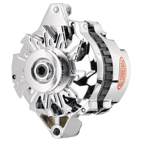Powermaster Street Alternators 178021 Alternator, Internal Regulator, 105 Amp, Chrome Plated, Center Offset, Chevy, GMC, Pontiac, Oldsmobile, Each thumbnail 4