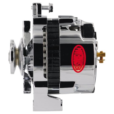 Powermaster Street Alternators 178021 Alternator, Internal Regulator, 105 Amp, Chrome Plated, Center Offset, Chevy, GMC, Pontiac, Oldsmobile, Each thumbnail 7