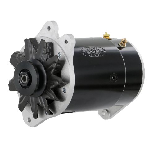 Powermaster PowerGEN Alternators 82112-2 Alternator, PowerGEN, Generator Case, 90 amps, 12 V, V-Belt Pulley, Black Powdercoated, Internal Regulator, Dodge, Jeep, Plymouth, Studebaker, Each thumbnail 4