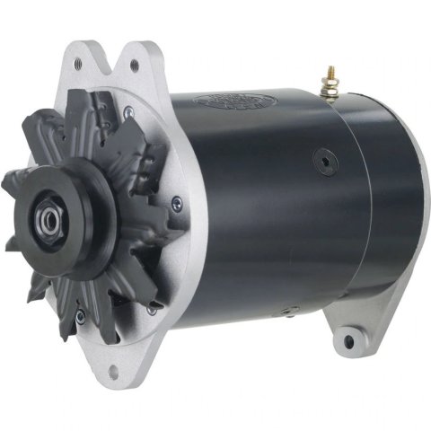 Powermaster PowerGEN Alternators 82112-2 Alternator, PowerGEN, Generator Case, 90 amps, 12 V, V-Belt Pulley, Black Powdercoated, Internal Regulator, Dodge, Jeep, Plymouth, Studebaker, Each thumbnail 6