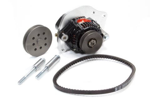 Powermaster High Mount Racing Alternator Kits 8-800 Alternator, Mount, Racing, Denso, 12 V, 55 amps,1 Groove, V Belt, Belt, Bracket, Chevy, Kit thumbnail 3