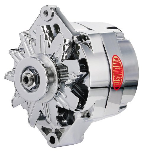 Powermaster Street Alternators 17127 Alternator, Internal Regulator, 85 Amp, Chrome Plated, Buick, Oldsmobile, Pontiac, Chevy, GMC, Each thumbnail 5