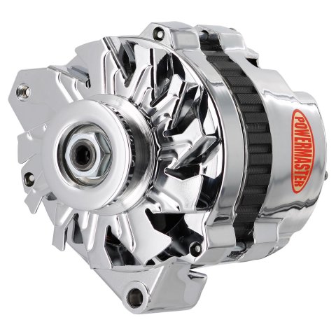 Powermaster Street Alternators 378611 Alternator, Internal Regulator, 140 Amp, Chrome Plated, Chevy, GMC, Pontiac, Each thumbnail 5
