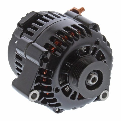 Powermaster Street Alternators 58247 Alternator, Street, 165 Amps, Black Powdercoated Finish, Serpentine, Cadillac, Chevy, GMC, Each thumbnail 5