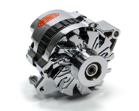 Powermaster Street Alternators 17802 Alternator, Internal Regulator, 105 Amp, Chrome Plated, Center Offset, Chevy, GMC, Pontiac, Oldsmobile, Each thumbnail 7