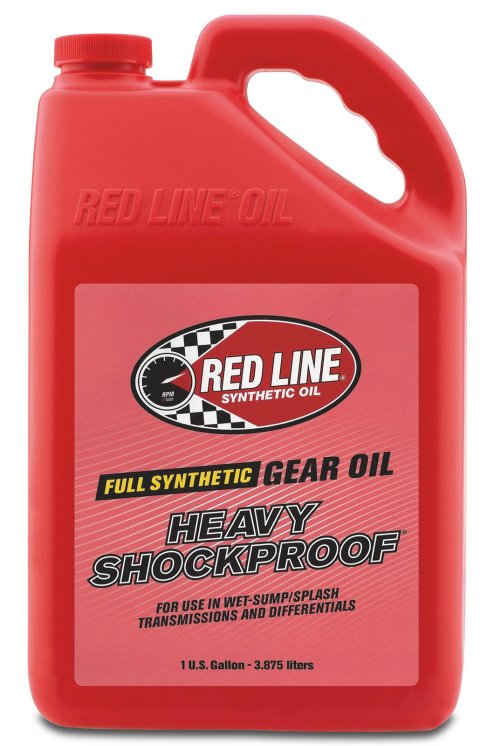 75W90 Red Line Heavy ShockProof Gear Oil 58205 Lube, Oil, 75W90, Synthetic, 1 Gallon, Each thumbnail 1