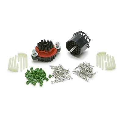 Painless Performance Weatherproof Bulkhead Connector Kits 40130 Firewall Bulkhead, Plastic, Black, 22-Pin, Kit thumbnail 2