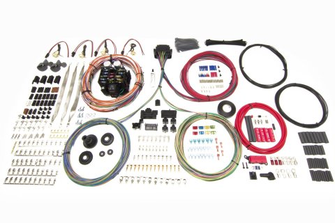 Painless Performance Pro Series Wiring Harnesses 10406 Harness, 23-Circuit, Dash Key, Bulkhead Style, Front Fuse Block, LED Blade Fuses, Standard Harness, Universal, Kit