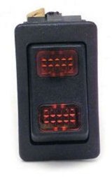 Painless Performance Replacement Rocker Switches 80402 Switch, Replacement, Constant, Momentary, Plastic, Black, 30 Amps, Lighted, Each thumbnail 2