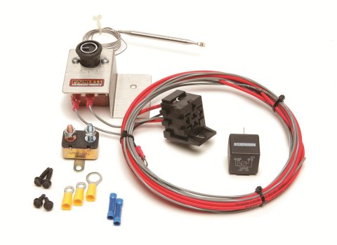 Painless Performance Adjustable Electric Fan Thermostat Kits 30104 Control, Thermostatic, Temperature Probe Type, Adjustable, Kit