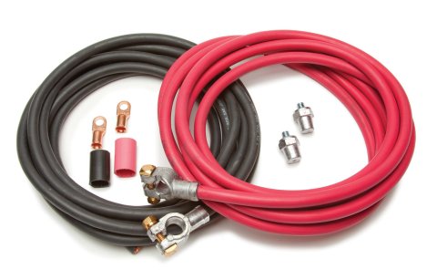 Painless Performance Battery Cable Kits 40105 Kit, 16 ft. Red/ 16 ft. Black, 1 Gauge Cables, Terminals, 2 Side Post Adapters, Kit thumbnail 2