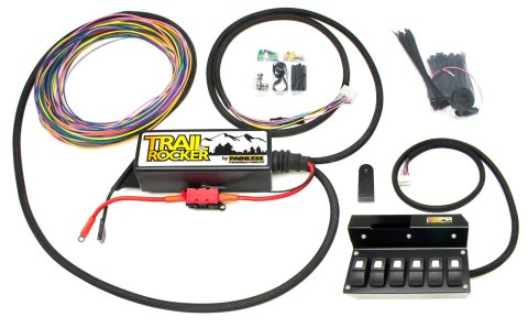 Painless Performance Trail Rocker Jeep JK Accessory Control Systems for 2009-2018 WRANGLER, 2018 WRANGLER - 57004 Switch Panel, Rocker, Plastic, Black, 6 Switches, Jeep, Wrangler, Auto Dimming Mirrors, Kit