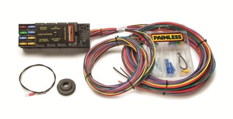 Painless Performance 10-Circuit Race Only Harnesses 50001 Wiring Harness, 10-Circuit, Dash Ignition, Fuse Block, Spade Fuse, Universal, Kit thumbnail 1