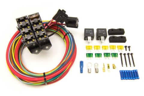 Painless Performance CirKit Boss Heavy-Duty Auxiliary Fuse Block/7 Circuit Kits (7 Ignition 12 V) 70118 Block, 7-Circuit, Spade Type Fuses, Relay, Wiring, Universal, Kit
