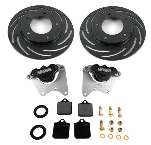 Strange Pro Series Lightweight Front Brake Kits B4597WC Disc Brakes, Lightweight, Front, Slotted Rotors, 1-Piston Calipers, for Spindles, Kit thumbnail 1