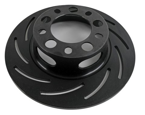 Strange Slotted Rotors B2796 Brake Rotor, 11.25 in., Slotted, Black, Front Left, Each thumbnail 1