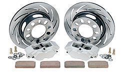 Strange Rear Brake Kits B1708WC Disc Brakes, Rear, Slotted Rotors, 4-Piston Calipers, Ford, 9 in., Kit thumbnail 2