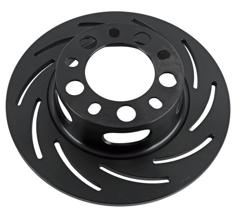 Strange Slotted Rotors B2795 Brake Rotor, 11.25 in., Tapered, Slotted, Black, Passenger Side, Each thumbnail 1