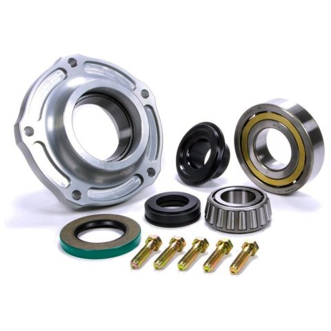 Strange Aluminum Pinion Supports N1920 Support, 5-bolt, Aluminum, Polished, Bearing Cups, Ford 9 in., 28-spline, Each thumbnail 2