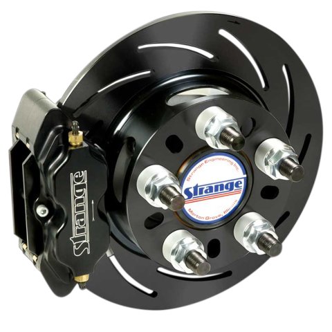 Strange Pro Race Steel Rear Brake Kits B1706WCM Disc Brakes, Race, Rear, Slotted Surface Rotors, 4-piston Calipers, Ford 9 in., Big Ford Late Model, Kit thumbnail 2